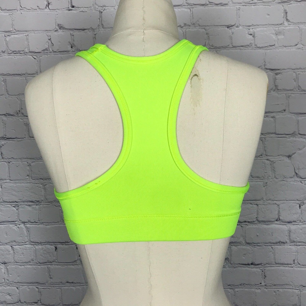 NIKE Dri-Fit Classic Swoosh Sports Bra Neon Green | XS - Picture 6 of 7